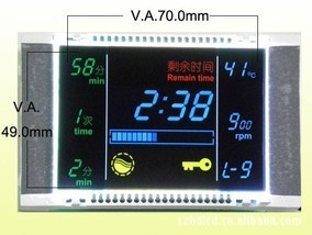 8字带字弧LCD液晶屏彩色VA黑膜液晶显示屏定制