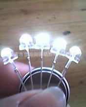 厂家热销LED发光二级管F5草帽暖白双色led发光二极管