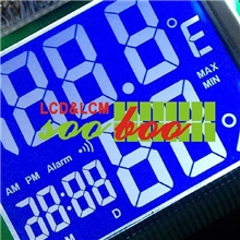 定制蓝底白字STN液晶屏，段码式液晶模块LCM