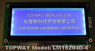 192*64点阵LCD/LCM/液晶显示模块LM19264K-4