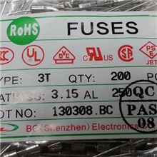 3.6*10250V带引线玻璃保险丝管3F1A2A2.5A3A3.15A保险丝