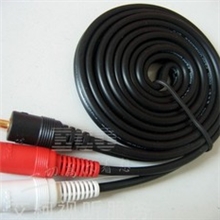 1.5米莲花音频线一分二线3.5音响线3.5转2莲花线带包装