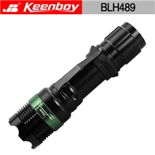 【厂家混批】强光手电筒进口Q5LED变焦远射手电带救生锤充电