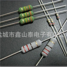 生产供应鑫山泰牌CFR-1/2W/RT15金属氧化膜电阻器