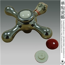 按要求定制陶瓷水龙头配件陶瓷十字柄水龙头配件水龙头把手