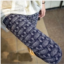 2013最新秋天女韩版纯棉小猫头鹰图案打底裤九分裤小脚裤