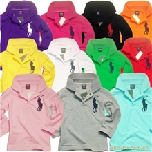 批发热销外贸童装童t恤男女童长袖纯珠地棉中大童装（3-16岁）