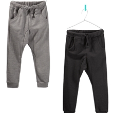 秋款100%纯棉小毛圈针织童裤复古风低裆裤童装运动裤6-14岁