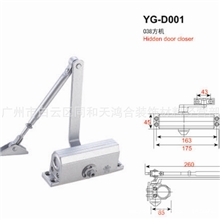 厂家直销家具五金工程配件高档038小号方形闭门器