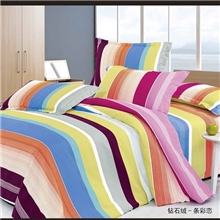 厂家直销富安娜活性钻石绒四件套超柔磨毛平纹斜纹床上用品套件