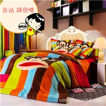 热销新款卡通加厚法莱绒四件套舒爽宝家纺低价供应法莱绒床品