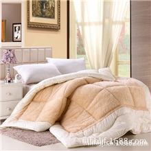 精品舒爽羊毛被加厚高密仿羽羊毛被芯秋冬被子被芯低价包邮