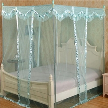 备服家蚊帐睡帐子正品三开门加密宫廷方顶落地式不锈钢蚊帐
