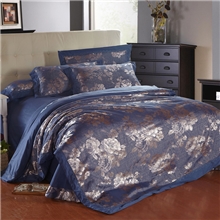 南通床上用品优卡丝四件套批发欧式全棉贡缎大提花刺绣绣花四件套