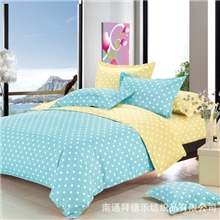 【荐】拜德乐家纺超柔波点天鹅绒四件套厂家直销一件代发