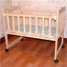 ST1168婴儿床儿童床实木环保无油漆摇篮式宝宝床批发