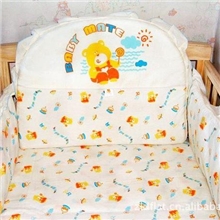 批发1－1.1米婴儿床品三件套纯棉床围/床靠/床垫脱套6组件可水洗