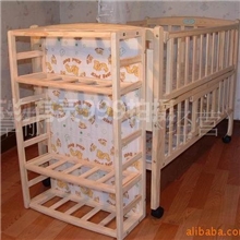 批发康贝儿ST368B儿童床婴儿床实木环保无油漆宝宝床独立摇篮
