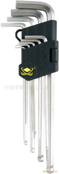 9PC反翻折型内六角扳手中长型加长型波柄