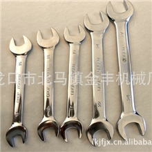 精抛镀铬双开扳手型号齐全手动扳手叉扳手呆扳手