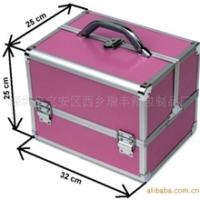 深圳瑞丰热销供应红色手提式方形化妆箱铝箱