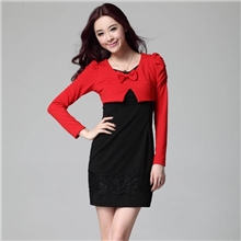 2013秋装新款连衣裙韩版修身显瘦假两件套连衣裙