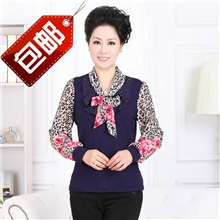 2013新款批发秋季中年妈妈装中年女装长袖T恤中老年装厂家直销