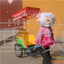 喜羊羊机器人小人拉车儿童游艺机电动动物拉车黄包车气包车