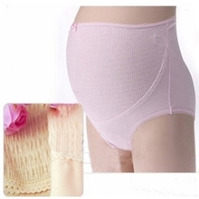 批发供应孕妇托腹内裤新款树皮皱皱孕妇全棉内裤腰部可调节内裤