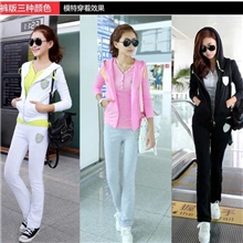 免费加盟淘宝开店货源秋装休闲套装韩版三件套短裙长裤S2436096