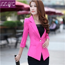 秋季时尚新品外套2013新款韩版女装修身小西服糖果色薄款小西装