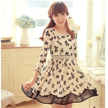 韩版新款全蕾丝品牌收腰连衣裙（免费加盟服装服饰代理加盟）