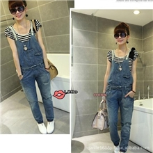 6918#日韩女装韩版新款牛仔裤时尚个性修身背带裤牛仔裤长裤女
