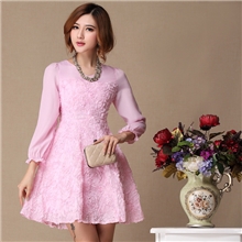 2013秋季天猫货源新款女装纯色长袖女裙子欧美品牌连衣裙批发