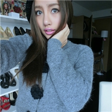 赤东莎莎定制款山茶花小香风格人气款兔毛针织开衫毛衣