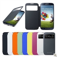 超薄三星S4手机套I9500手机保护套壳拆后盖智能开屏原装皮套