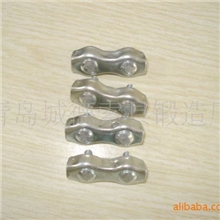 单双元宝冲压卡头钢丝绳铝套套环卡头DIN741美式玛钢锻造