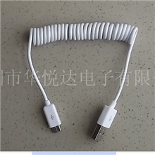 三星/小米/华为手机MICR5P数据线V8弹簧线充电连接线