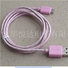 环保编织数据线MICRO5P/V8充电线最耐用的手机数据线