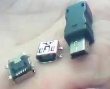 供应USBMINI5PV3短路短体手机连接器