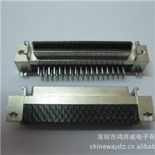 SCSI连接器50PCN母头90度插板式锌合金材质