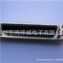 SCSI插头50PCN母头180度插板式连接器