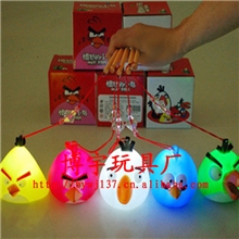 愤怒小鸟灯光灯笼手提闪光灯笼卡通搪胶玩具灯笼
