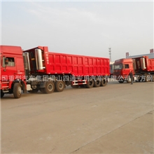 后翻自卸半挂三个缸的后翻自卸半挂车