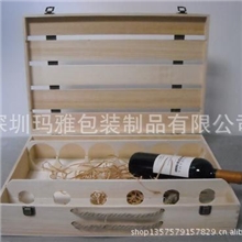 【玛雅包装】单层六支翻盖红酒木盒红酒礼盒现货批发订做红酒礼盒