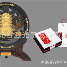 新款《黄鹤楼》炭盘生态环保商务馈赠家居摆件礼品炭雕工艺品