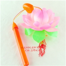 音乐手提灯笼荷花音乐灯笼灯笼超低价双闪莲花灯笼音乐灯