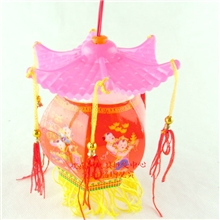 音乐中六角灯笼手提塑料灯笼中秋节灯笼塑料灯笼元宵玩具灯笼