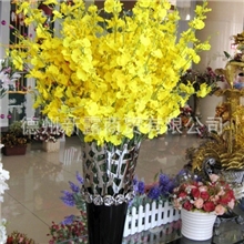 特价！高档仿真花/道具装饰绢花假花跳舞兰黄色