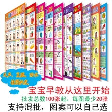 厂家儿童早教无声拼音认知玩具挂图幼儿识字启蒙认字防水挂图批发